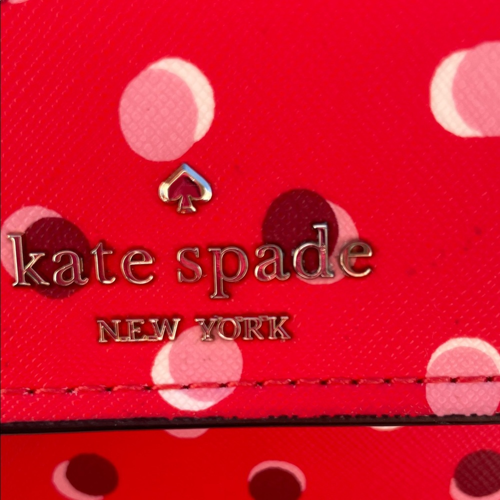 Kate Spade Red and White Polka Dot Cross Body Bag $299 MSRP - Picture 6 of 10
